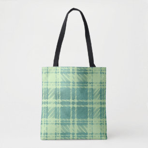 Groene ruitentassen tote bag
