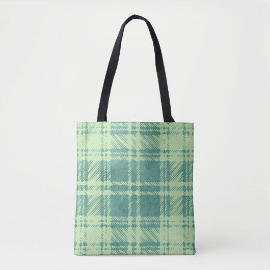Groene ruitentassen tote bag (Voorkant)