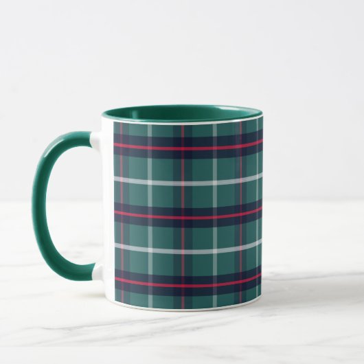 Groene ruitkoffiemok mok (Links)