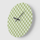 Groene ruitpatroon wandklok (Hoek)