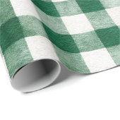 Groene ruitstrepen Kerstmis Cadeaupapier (Rol Hoek)