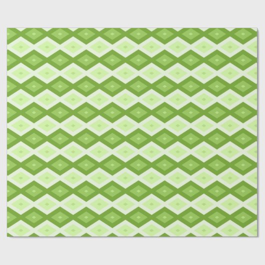 Groene ruitvormig patroon van Chartreuse Cadeaupapier (Vlak)