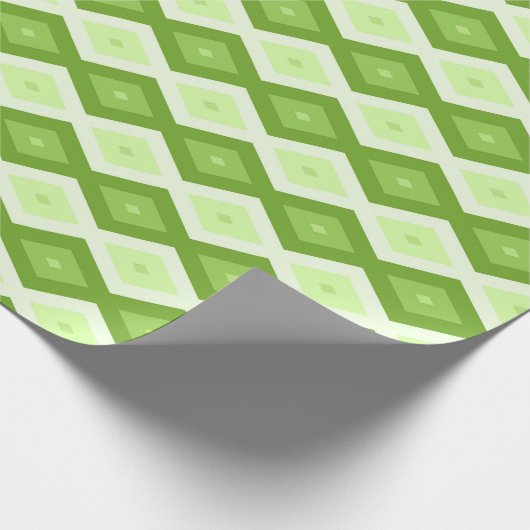 Groene ruitvormig patroon van Chartreuse Cadeaupapier (Hoek)