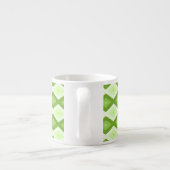 Groene ruitvormig patroon van Chartreuse Espresso Kop (Achterkant)