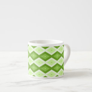 Groene ruitvormig patroon van Chartreuse Espresso Kop
