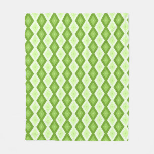 Groene ruitvormig patroon van Chartreuse Fleece Deken