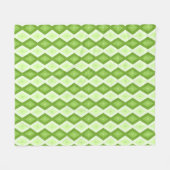 Groene ruitvormig patroon van Chartreuse Fleece Deken (Voorkant (Horizontaal))
