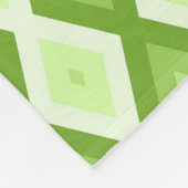 Groene ruitvormig patroon van Chartreuse Fleece Deken (Hoek)