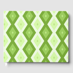 Groene ruitvormig patroon van Chartreuse Gastenboek