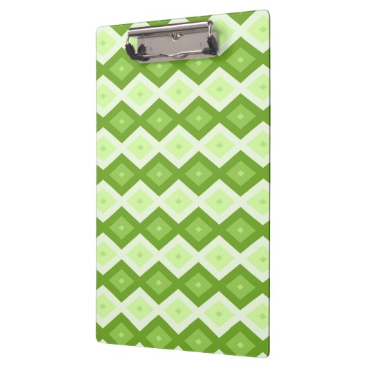 Groene ruitvormig patroon van Chartreuse Klembord (Links)