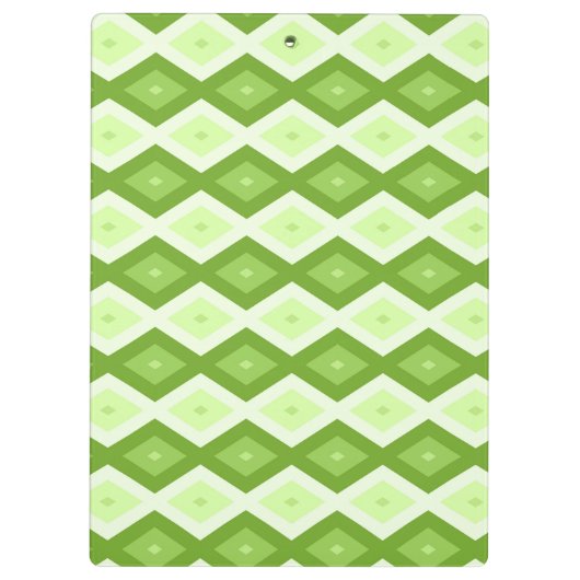 Groene ruitvormig patroon van Chartreuse Klembord (Achterkant)
