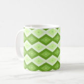 Groene ruitvormig patroon van Chartreuse Koffiemok (Voorkant links)
