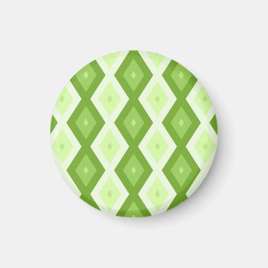 Groene ruitvormig patroon van Chartreuse Magneet (Voorkant)