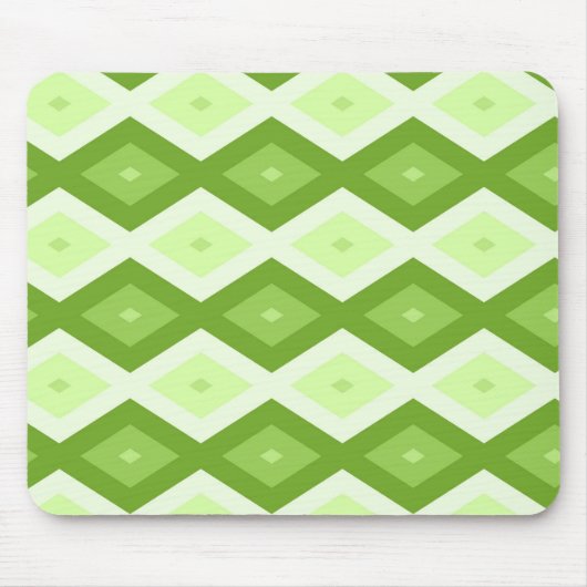 Groene ruitvormig patroon van Chartreuse Muismat (Voorkant)