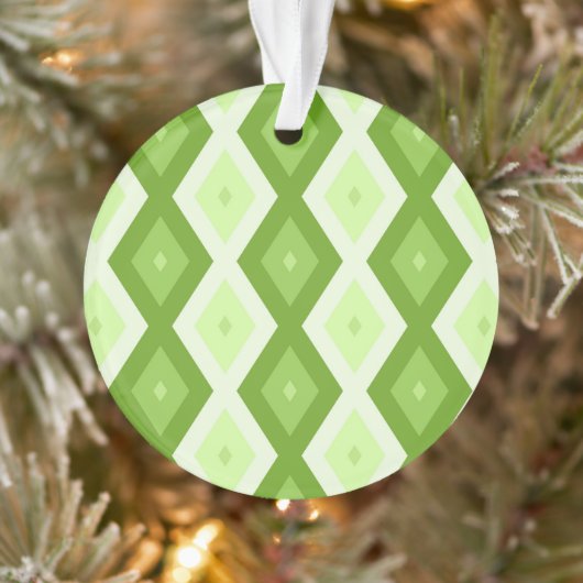 Groene ruitvormig patroon van Chartreuse Ornament (Boom)