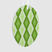 Groene ruitvormig patroon van Chartreuse Ornament (voorkant)