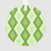 Groene ruitvormig patroon van Chartreuse Ornament (achterkant)