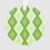 Groene ruitvormig patroon van Chartreuse Ornament (voorkant)