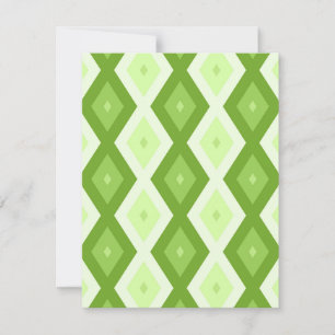 Groene ruitvormig patroon van Chartreuse RSVP Kaartje