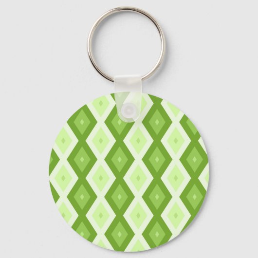 Groene ruitvormig patroon van Chartreuse Sleutelhanger (Voorkant)