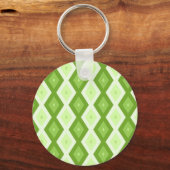 Groene ruitvormig patroon van Chartreuse Sleutelhanger (Voorkant)