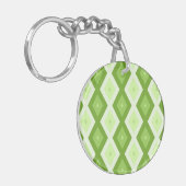Groene ruitvormig patroon van Chartreuse Sleutelhanger (Voorkant Links)