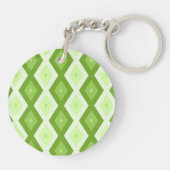 Groene ruitvormig patroon van Chartreuse Sleutelhanger (Achterkant)