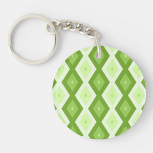 Groene ruitvormig patroon van Chartreuse Sleutelhanger