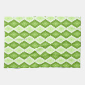 Groene ruitvormig patroon van Chartreuse Theedoek (Horizontaal)