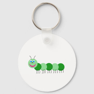 Groene rups sleutelhanger