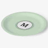 Groene rust Sjabloon Papieren Bordje (Gekanteld)