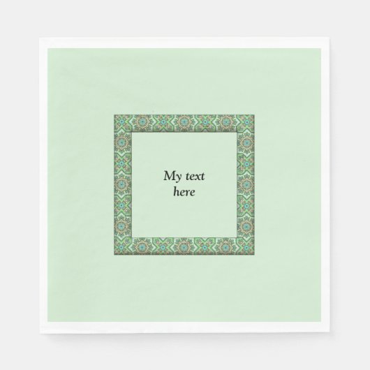 Groene rust SJABLOON Servet (Voorkant)