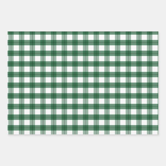 Groene Rustic Holiday Pattern Bossen Trees Pset Inpakpapier Vel (Voorkant 3)