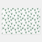 Groene Rustic Holiday Pattern Bossen Trees Pset Inpakpapier Vel (Voorkant 2)