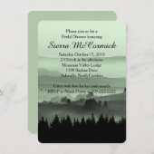 Groene Rustic Mountain Bridal Shower Kaart (Voorkant / Achterkant)
