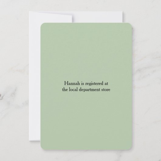 Groene Rustic Mountain Bridal Shower Kaart (Achterkant)