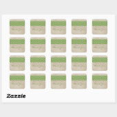 Groene Rustic Quatrefoil Hartelijk dank, Stickers (Vel)