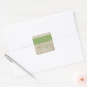 Groene Rustic Quatrefoil Hartelijk dank, Stickers (Envelop)