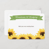 GROENE RUSTIC SUNFLOWER ENCLOSURE INSERT INFORMATIEKAARTJE (Voorkant / Achterkant)