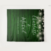 Groene Rustic Wood Weddenschap Foto Booth Backdrop Wandkleed (Voorkant (horizontaal))