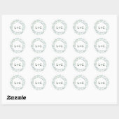 Groene Rustic Wreath Wedding Envelope zegels (Vel)