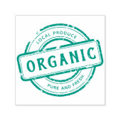 Groene Rustieke Biologische Stempel Circle Sticker (Design)