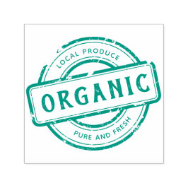 Groene Rustieke Biologische Stempel Circle Sticker