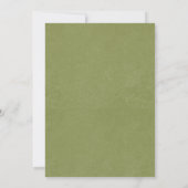 Groene rustieke bloemrijke vogel kunst bruidsshowe kaart (Achterkant)