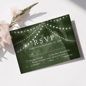 Groene Rustieke Boomlichten Bruiloft RSVP
