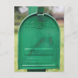 Groene Rustieke Brievenbus Portret Briefkaart