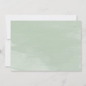 Groene rustieke bruiloft repetitie diner uitnodigi kaart (Achterkant)