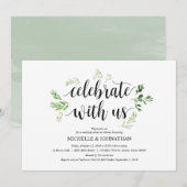 Groene rustieke bruiloft repetitie diner uitnodigi kaart (Voorkant / Achterkant)