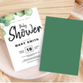 Groene Rustieke Eucalyptus Baby shower Invitation