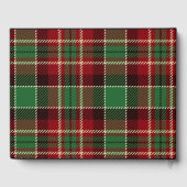 groene rustieke schotse tartan bruiloft gastenboek (Achterkant)